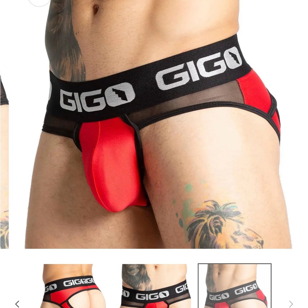 GIGO Sporty Gray Jock Briefs with Breathable Mesh Design - Picture 7 of 7